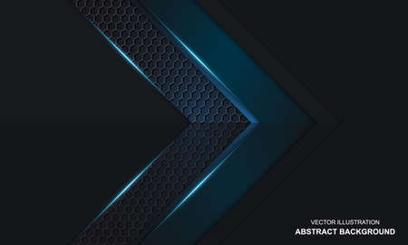 Abstract background black and blue luxury designのイラスト素材