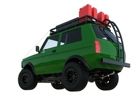 suv isolated on whiteの写真素材