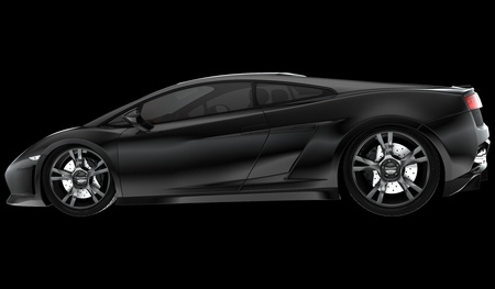 sportcar isolated on blackの写真素材