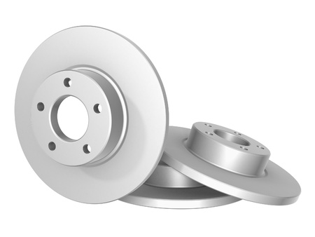 brake disk isolated on a white backgroundの写真素材