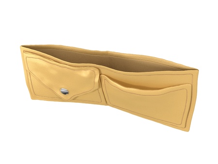 empty wallet isolated on a white backgroundの写真素材