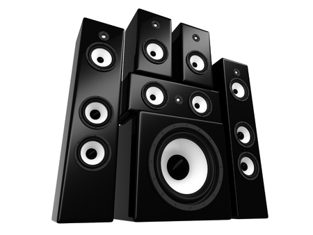 spekers isolated on a white backgroundの写真素材