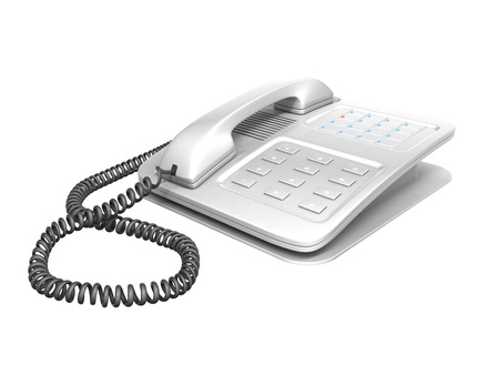 telephone isolated on a white backgroundの写真素材