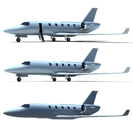 jet plane isolated on a white backgroundの写真素材