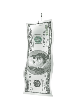 money on hookの写真素材