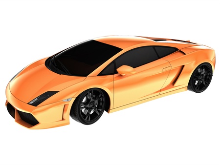 cg sportcar isolated on a white backgroundの写真素材