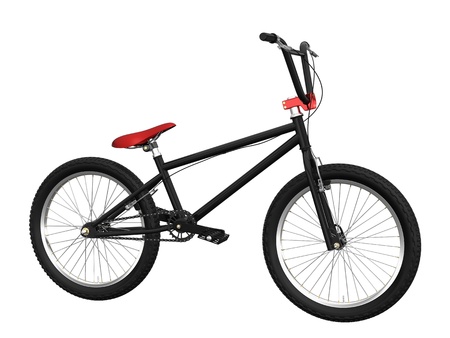 cg bike isolated on a white backgroundの写真素材