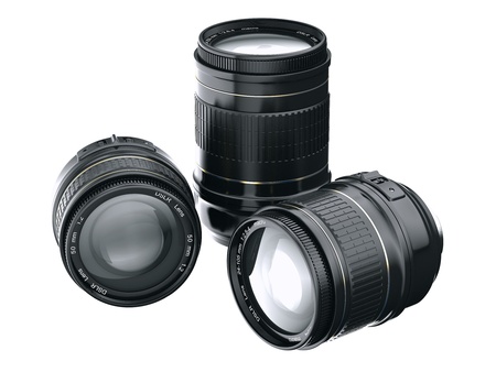 cg lens isolated on a white backgroundの写真素材