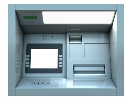Cg cash dispenser isolated on whiteの写真素材