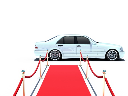 car and red carpetの写真素材