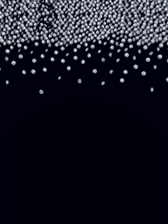 3d diamonds on black backgroundの写真素材