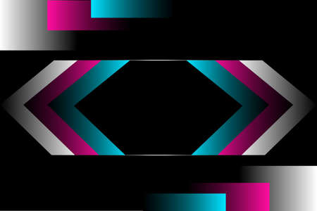 Background vector dimensions overlap modern bar line designs in black, green,pink and whiteのイラスト素材