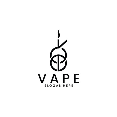 Vape Logo and Letter Y, Icon Vector Template.のイラスト素材