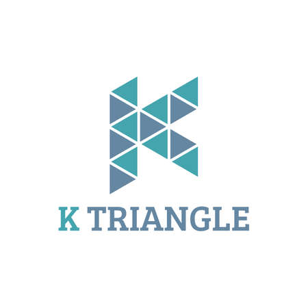 Letter K Logo Template with Triangle, Perfect to use for any business.のイラスト素材