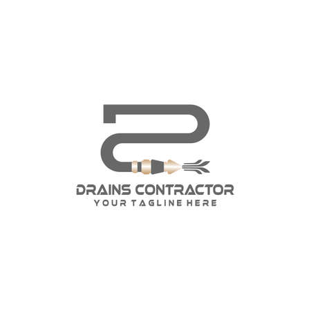 DS Letter Logo Template Vector, Suitable for construction, plumbing, or related to drains.のイラスト素材