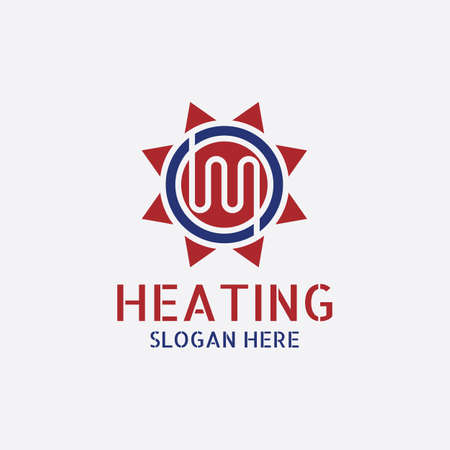 Electric Heating Element  Template Vector, Perfect to use for HVAC companies or related industries.のイラスト素材