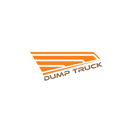 Unique and simple dump truck logo vector Perfect for transportation, cargo or logo related.のイラスト素材