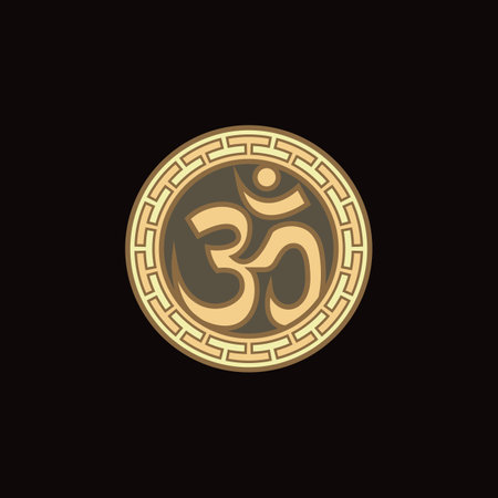 Vector logo icon Om Hindu symbol, perfect for any business.