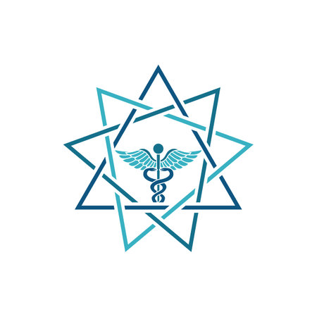 Medical Logo. Features a 9-pointed star with medical symbols. Very suitable for the health and...
