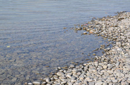 rocky seashore. Clear sea water.Black Sea.Russia.