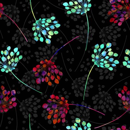 botanical seamless pattern. eps10 vector illustration. hand drawingのイラスト素材