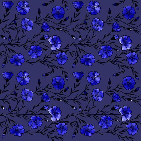botanical seamless pattern. eps10 vector illustration. hand drawingのイラスト素材
