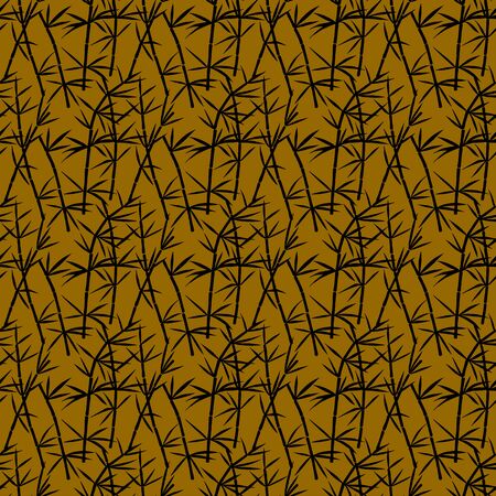 Bamboo seamless pattern, eps10 vector illustration. hand drawingのイラスト素材