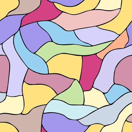 Seamless abstract geometric background, imitation of stained glass. eps10 vector illustration. hand drawingのイラスト素材