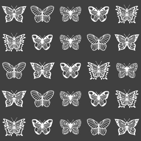 butterflies seamless pattern.のイラスト素材