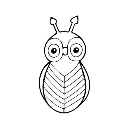 Owl with a decorative pattern. eps 10 vector illustration. hand drawingのイラスト素材
