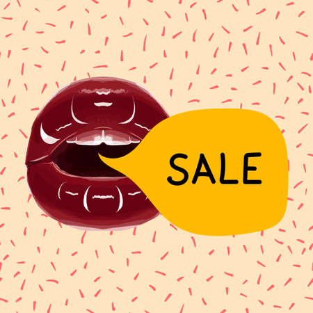 SALE - word speech bubble. vector illustration eps10.のイラスト素材