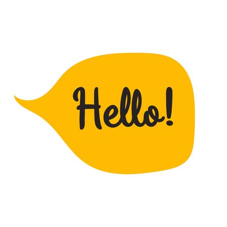 Hello! - word speech bubble. vector illustration eps10.のイラスト素材