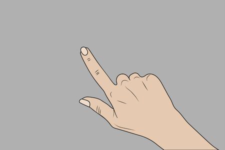 female right hand, finger points.のイラスト素材