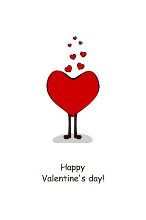 Happy Valentine's day! - card.のイラスト素材