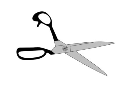 open scissors for cutting. Vectronic stock illustration .のイラスト素材