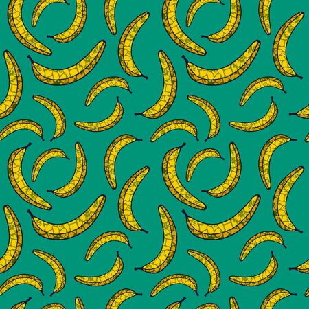 banana seamless pattern. eps10 vector stock illustration.のイラスト素材