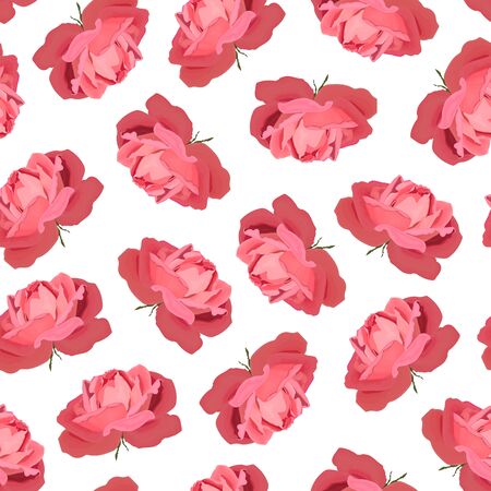 Pink roses seamless pattern. Eps 10 vector stock illustrationのイラスト素材