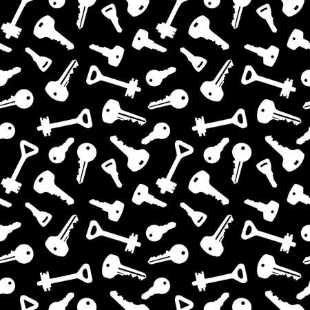 Seamless pattern of different keys to the lock illustrationのイラスト素材