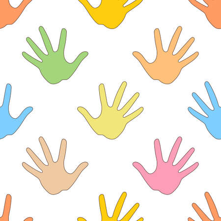 hands seamless pattern. Vector stock illustration eps10.のイラスト素材