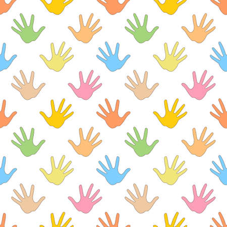 Seamless pattern of hands. Vector stock illustration eps10.のイラスト素材