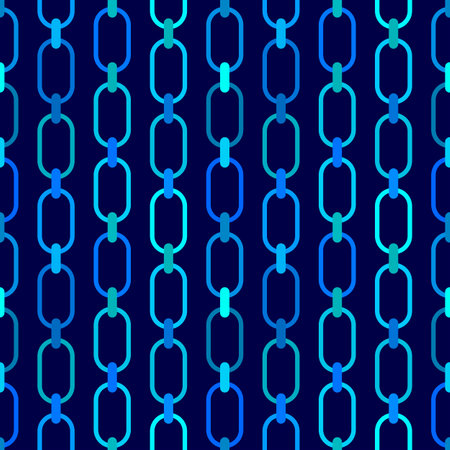Chain links seamless pattern. Vector stock illustration.