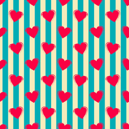 Hearts seamless pattern. Vector stock illustrationのイラスト素材