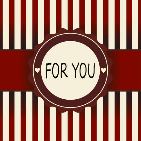 For you - Card. Vector stock illustrationのイラスト素材