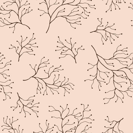 Decorative branches seamless pattern.のイラスト素材