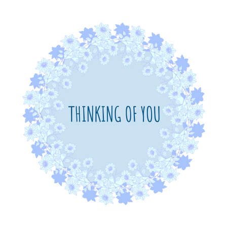 Thinking of you- card.のイラスト素材