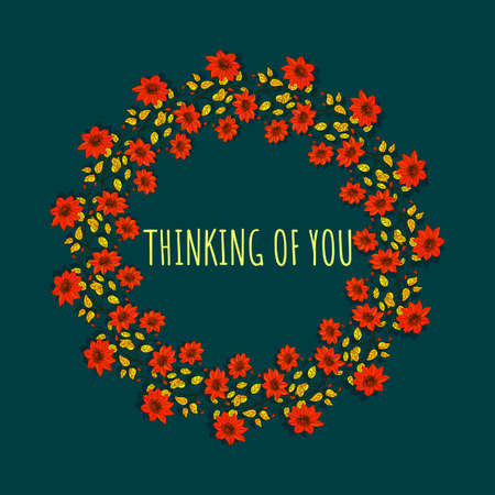 Thinking of you- card.のイラスト素材