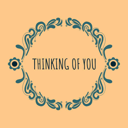 Thinking of you- card.のイラスト素材