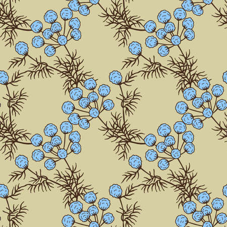 Seamless bright pattern from decorative flowers.のイラスト素材