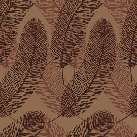 Feathers seamless pattern.のイラスト素材
