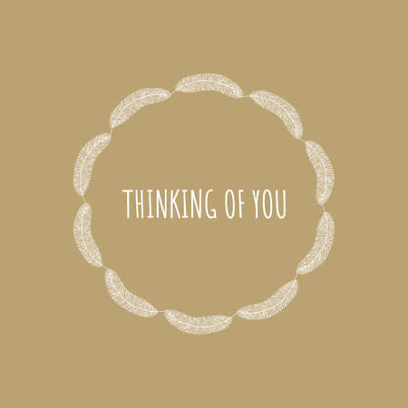 Thinking of you- card.のイラスト素材